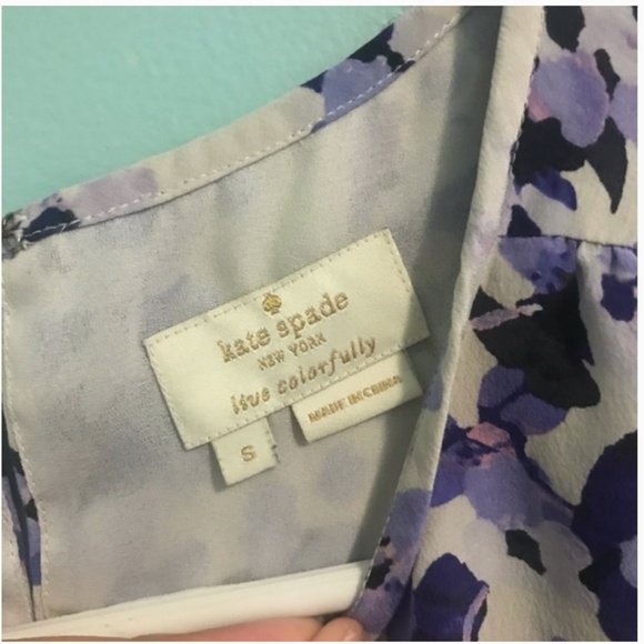 Kate Spade Hydrangea Double Layer top blouse size small nwot - Picture 6 of 6